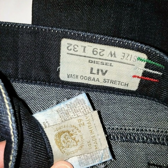 Diesel LIV Jeans 29 x 32 Womens Baby Boot Dark Wash Denim Pants - Picture 3 of 7